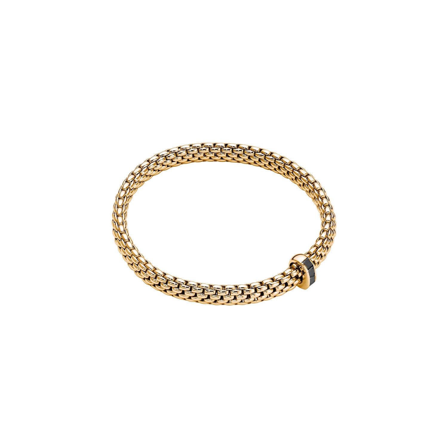 FOPE VENDOME 18K Gold Flex’it Bracelet with Black Diamonds - 0.56 carats - Jackson Hole Jewelry Company