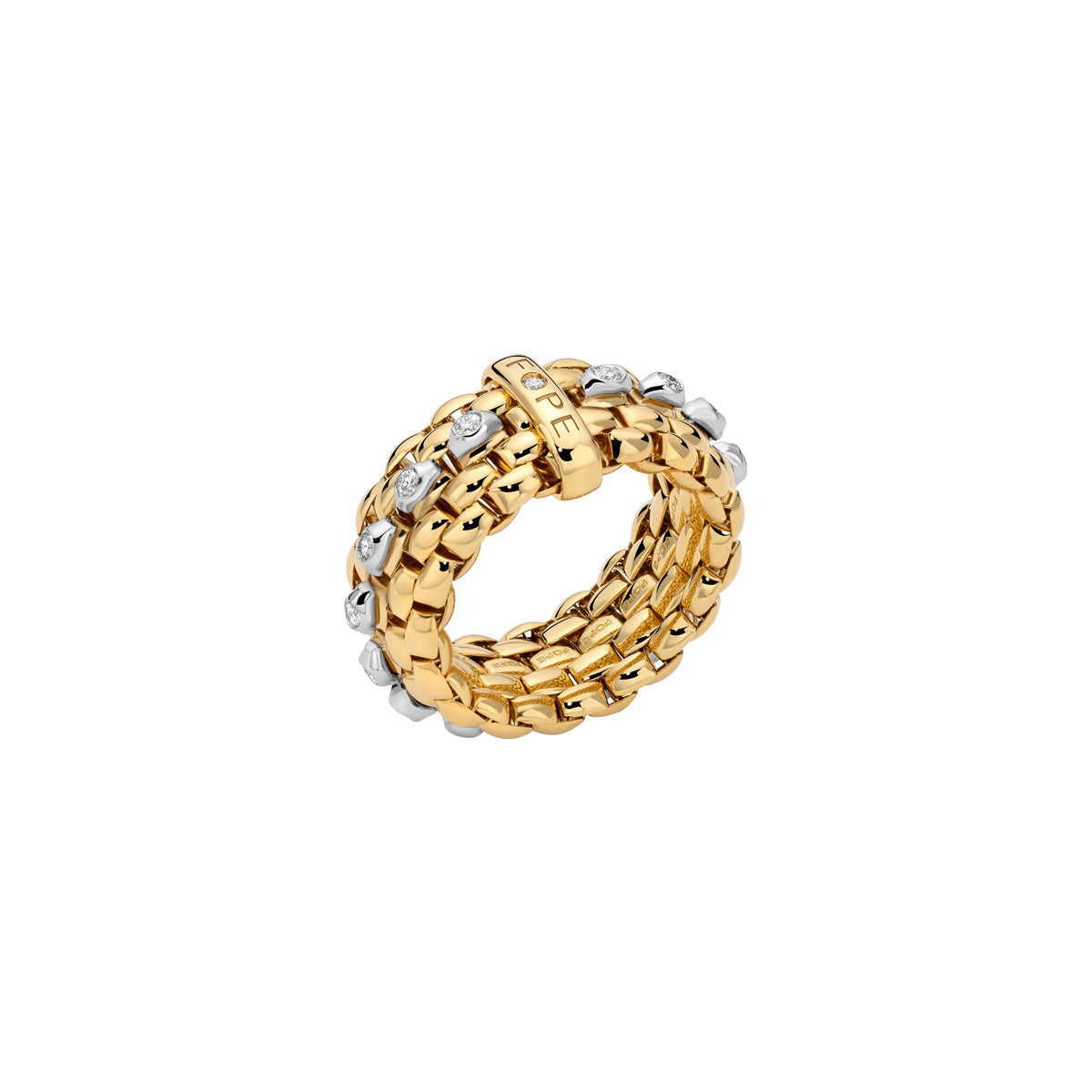 FOPE PANORAMA 18K Gold Ring with White Diamonds - Jackson Hole Jewelry Company