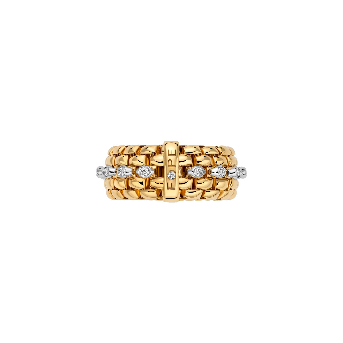 FOPE PANORAMA 18K Gold Ring with White Diamonds - Jackson Hole Jewelry Company
