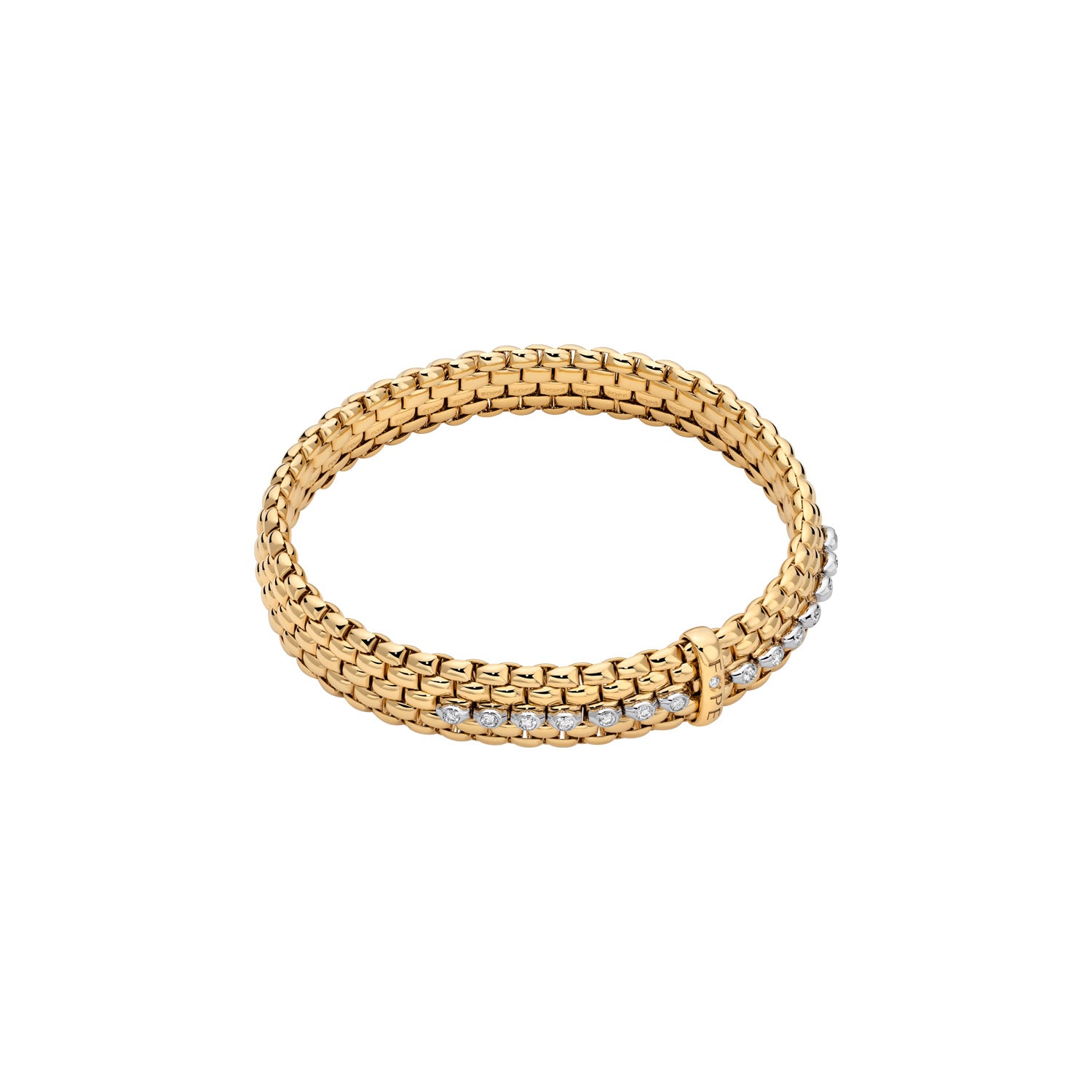 FOPE PANORAMA 18K Gold Bracelet with White Diamonds - 0.26 carats - Jackson Hole Jewelry Company