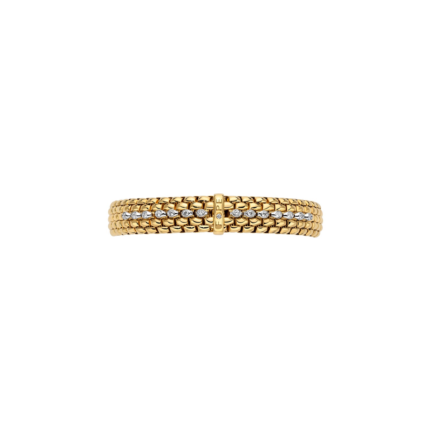 FOPE PANORAMA 18K Gold Bracelet with White Diamonds - 0.26 carats - Jackson Hole Jewelry Company