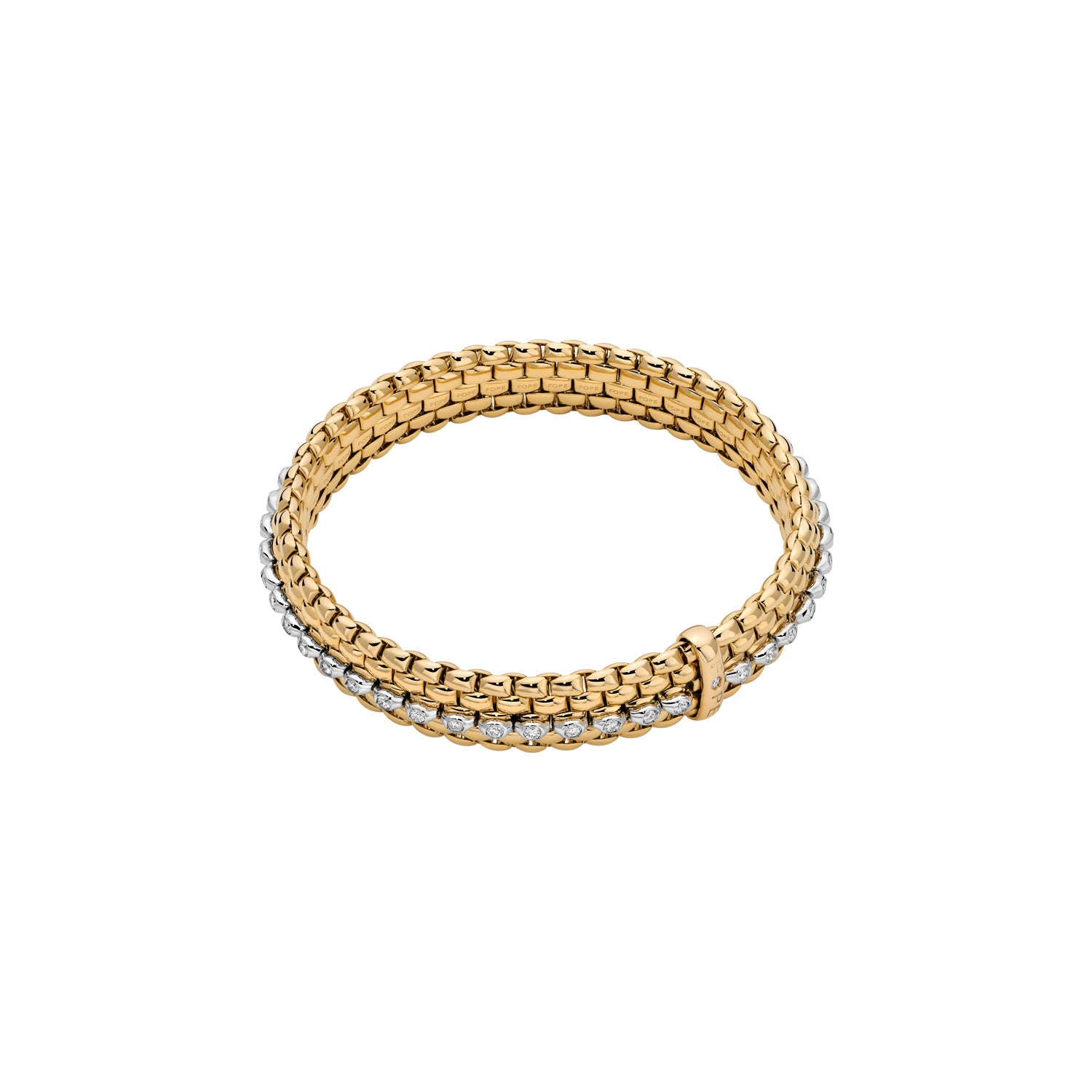 FOPE PANORAMA 18K Gold Bracelet with White Diamonds - Jackson Hole Jewelry Company