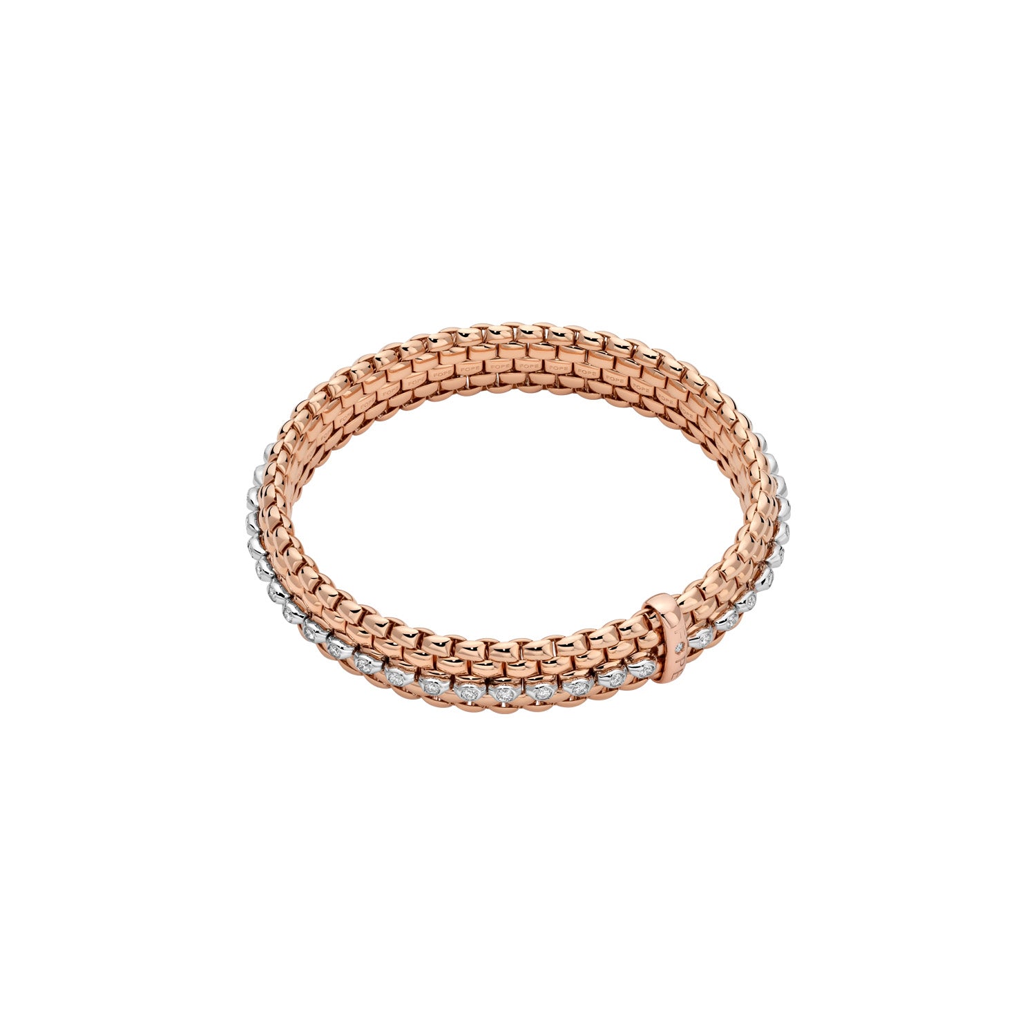 FOPE PANORAMA 18K Gold Bracelet with White Diamonds - Jackson Hole Jewelry Company
