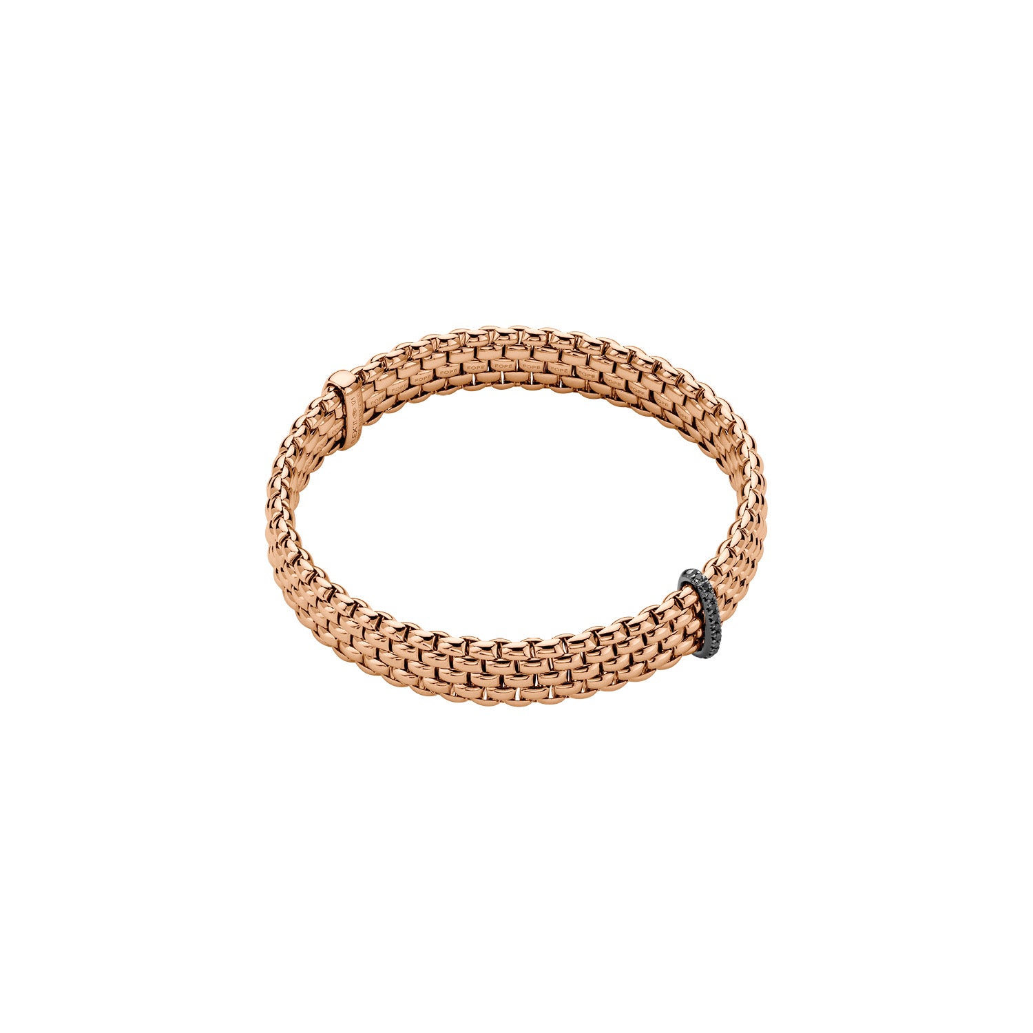 FOPE PANORAMA 18K Gold Flex’it Bracelet with Black Diamonds - 0.08 carats - Jackson Hole Jewelry Company