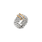 FOPE PANORAMA 18K Gold Flex'it Ring with Gold & White Diamond Set Rondels - 0.08 carats - Jackson Hole Jewelry Company