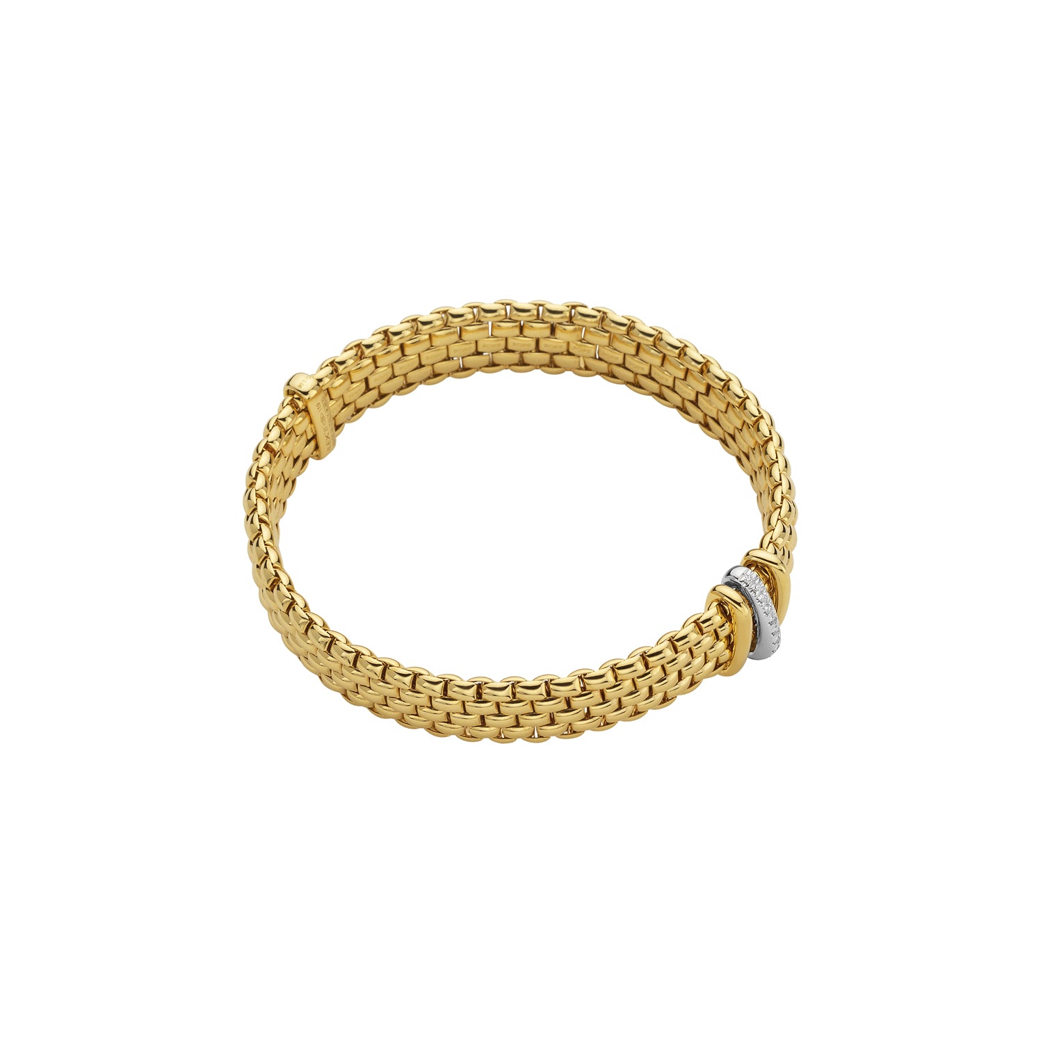 FOPE 18K GOLD PANORAMA BRACELET WITH .23CTTW DIAMONDS - Jackson Hole Jewelry Company