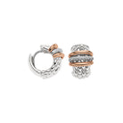 FOPE 18K GOLD EARRINGS WITH ONE ROW OF DIAMOND RONDELS - Jackson Hole Jewelry Company