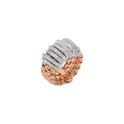 FOPE PANORAMA 18K Gold Flex'it Ring with White Diamond Pavé Rondels - 0.68 carats - Jackson Hole Jewelry Company