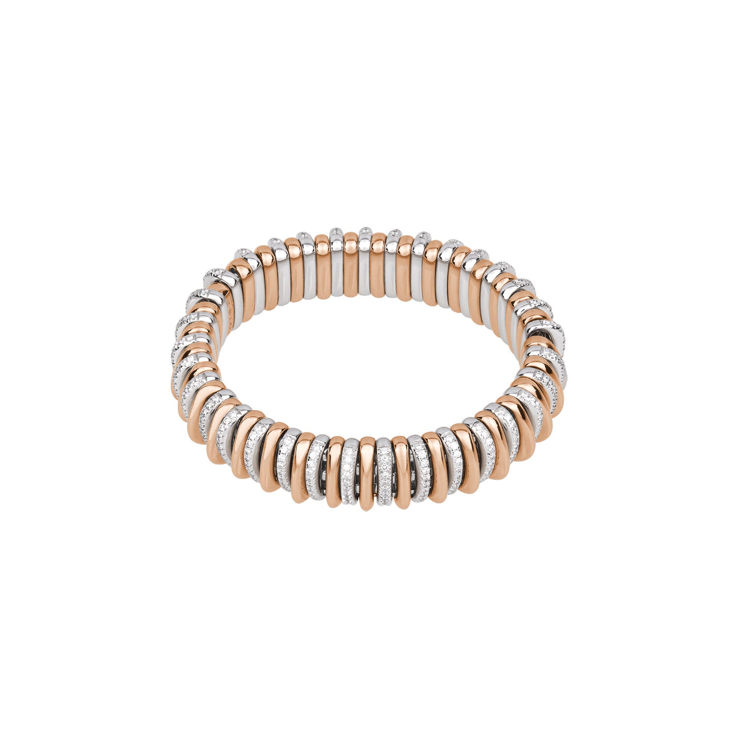 FOPE PANORAMA 18K Gold Flex’it Bracelet with White Diamond Rondels - Jackson Hole Jewelry Company