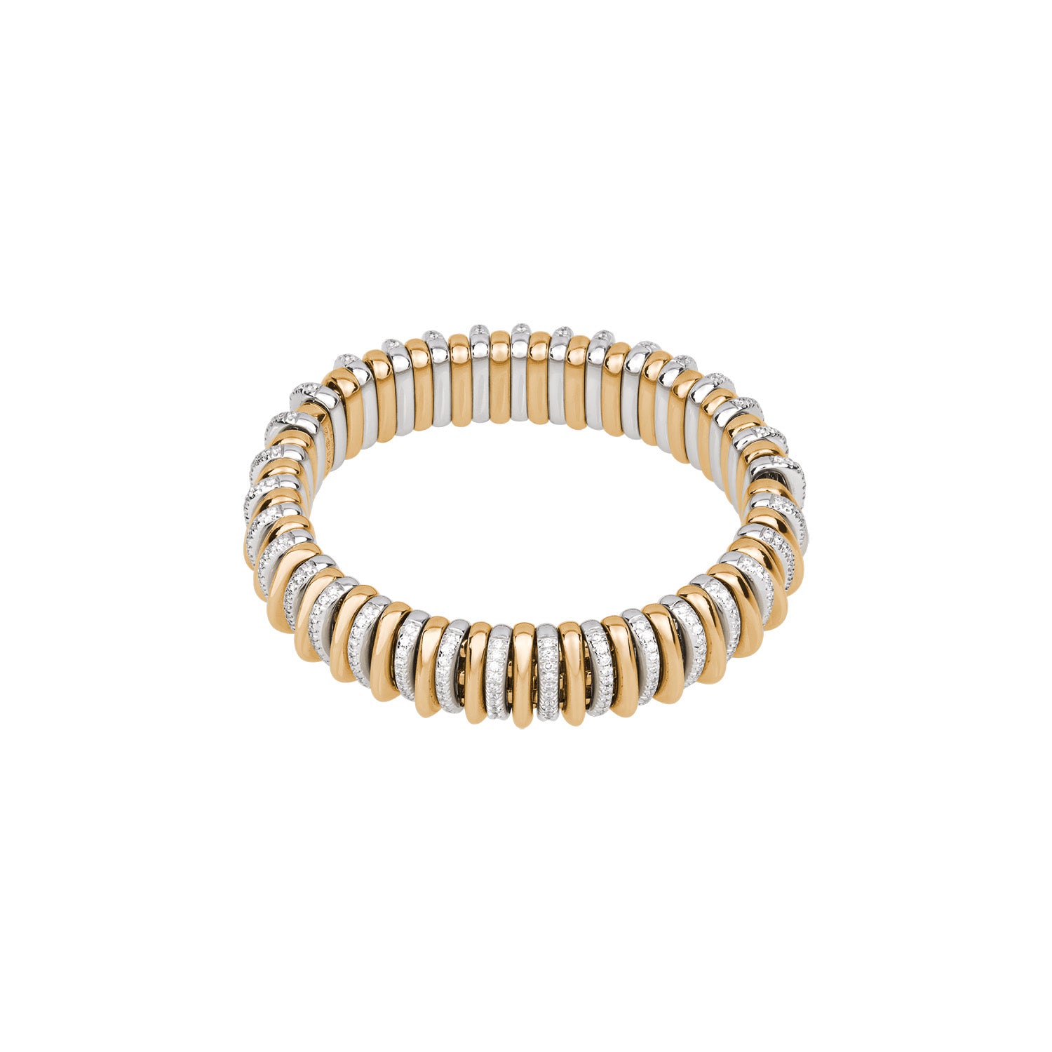 FOPE PANORAMA 18K Gold Flex’it Bracelet with White Diamond Rondels - Jackson Hole Jewelry Company