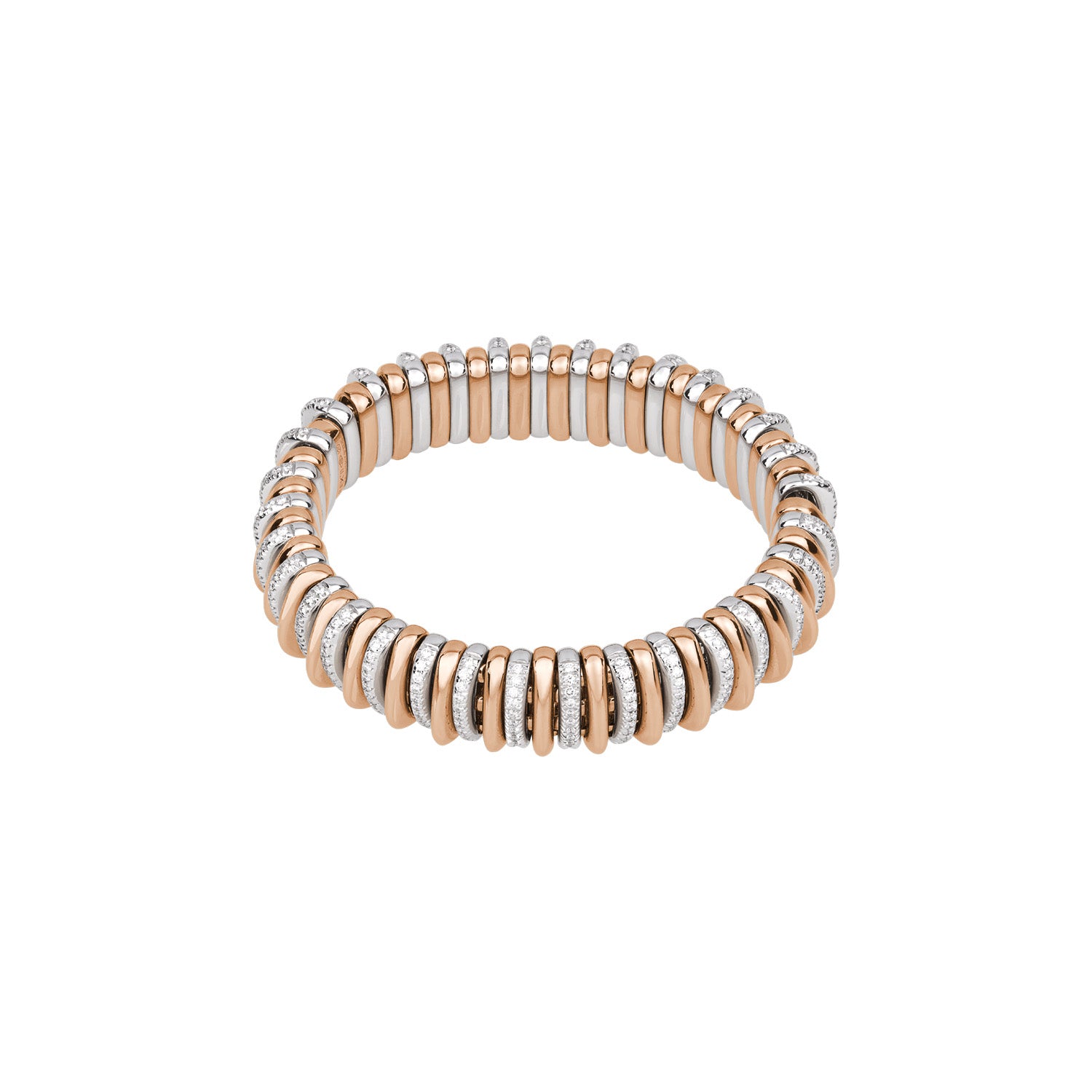 FOPE PANORAMA 18K Gold Flex’it Bracelet with White Diamond Rondels - Jackson Hole Jewelry Company