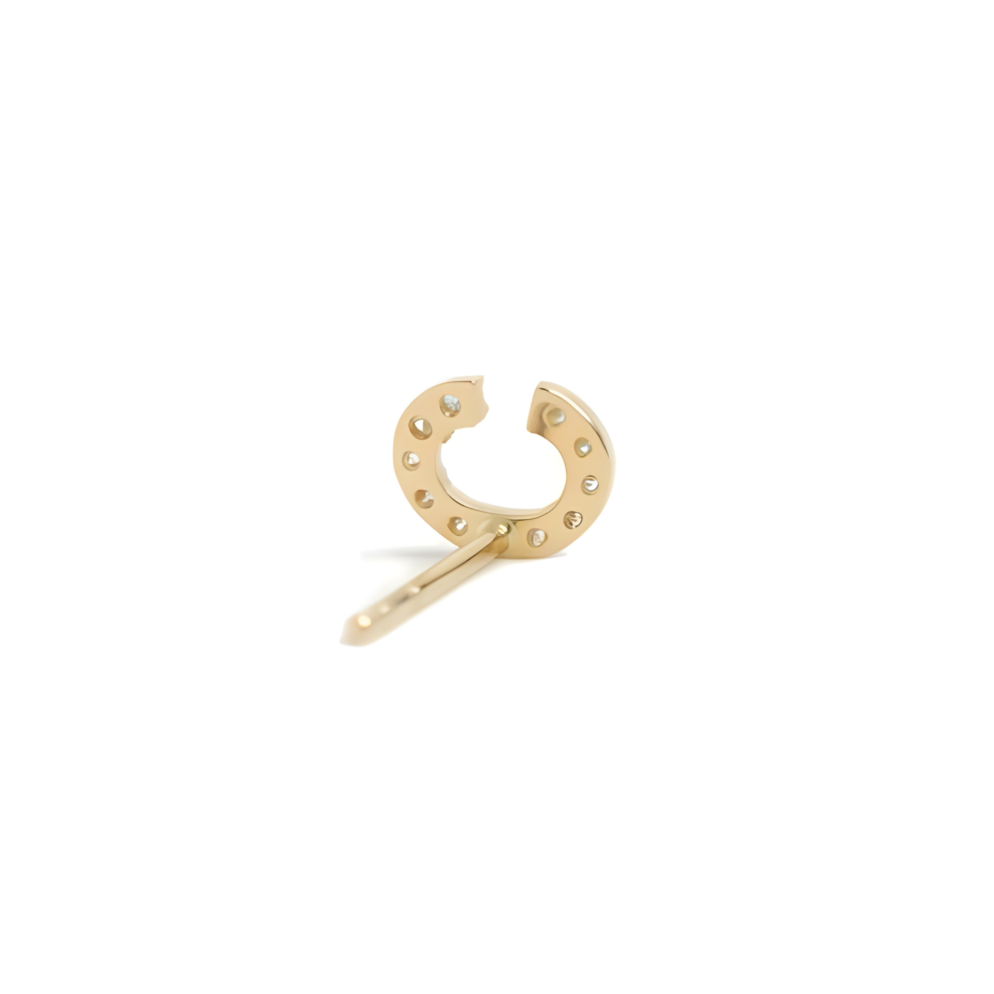 ANZIE Love Letter Pavé Diamond Stud (A–Z) in 14K Gold 0.05 cttw - Jackson Hole Jewelry Company