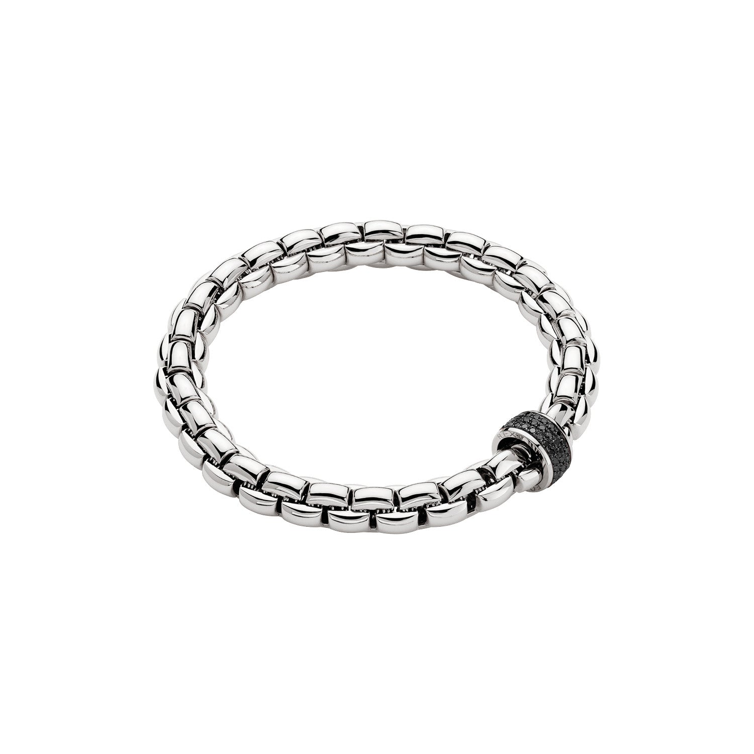 FOPE EKA 18K Gold Flex’it Bracelet with Black Diamond Pavé Rodel - 0.65 carats - Jackson Hole Jewelry Company