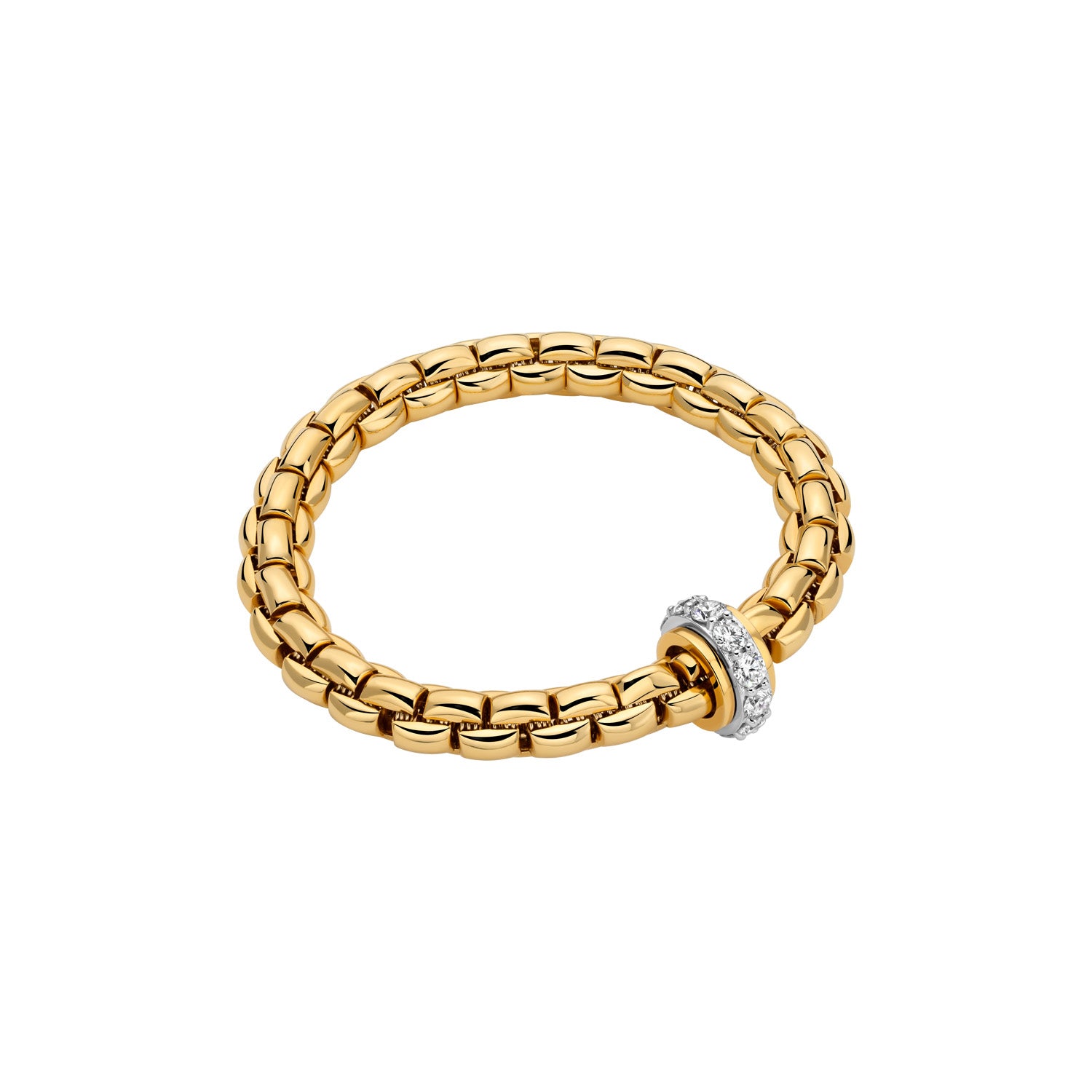 FOPE EKA 18K Gold Bracelet with White Diamonds - 2.20 carats - Jackson Hole Jewelry Company