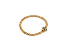 FOPE SOLO 18K Gold Flex'it Bracelet with White Diamonds and Emeralds - Jackson Hole Jewelry Company