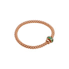 FOPE SOLO 18K Gold Flex'it Bracelet with White Diamonds and Emeralds - Jackson Hole Jewelry Company