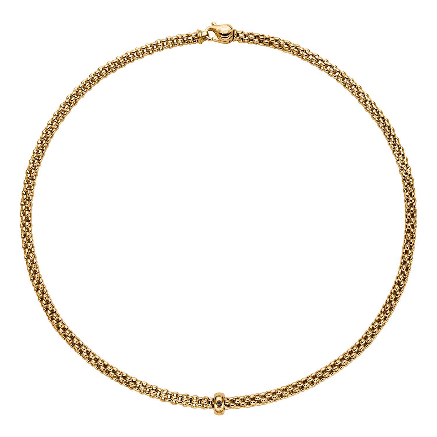 FOPE SOLO 18K Gold Necklace with a Black Diamond - Jackson Hole Jewelry Company