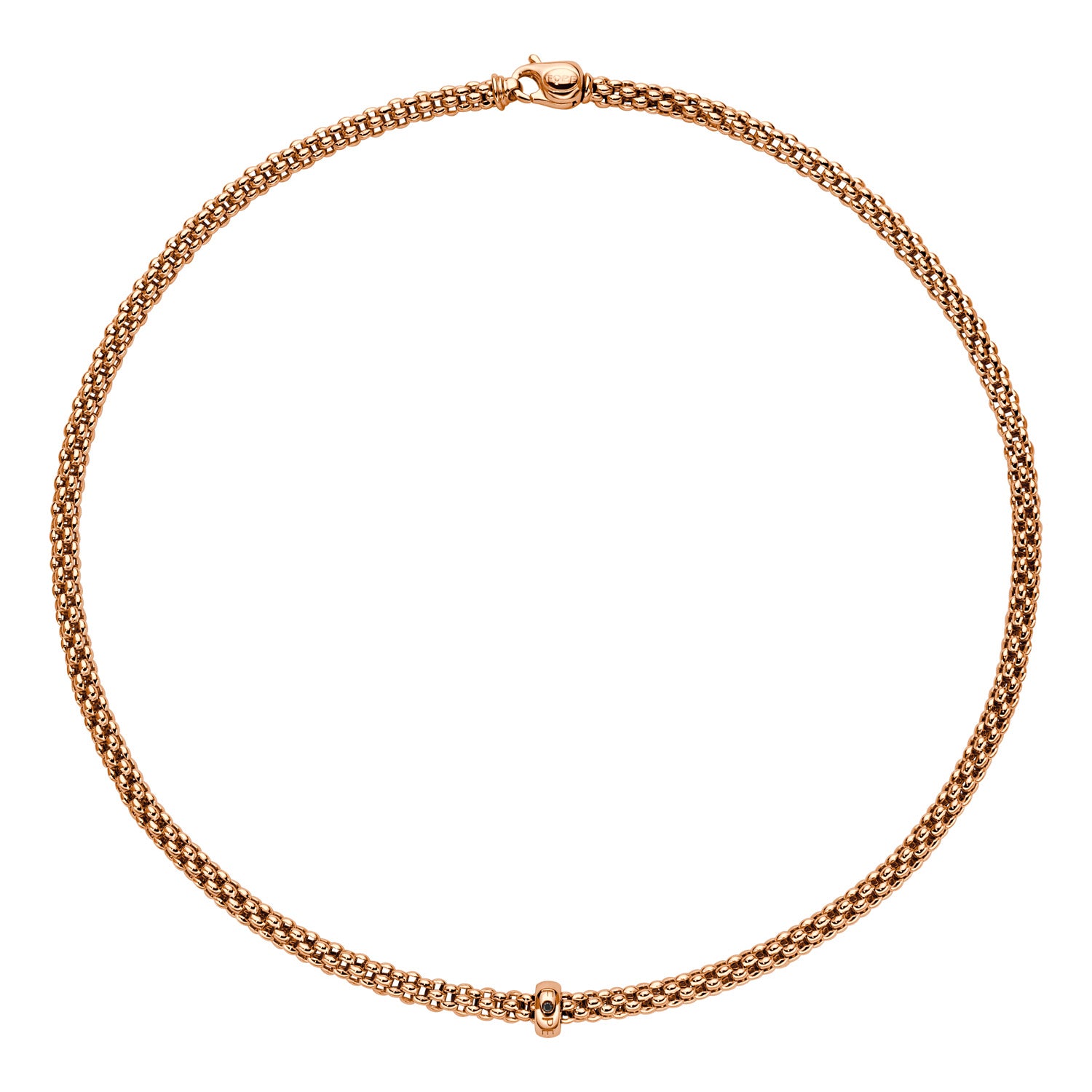 FOPE SOLO 18K Gold Necklace with a Black Diamond - Jackson Hole Jewelry Company