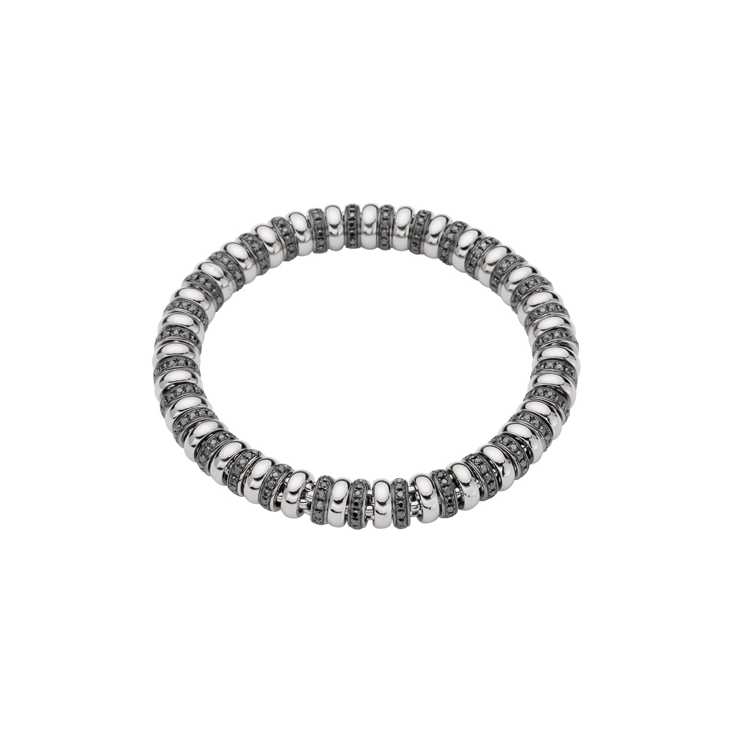 FOPE ICONE 18K Gold Flex’it Bracelet with Black Diamond Rondels - Jackson Hole Jewelry Company