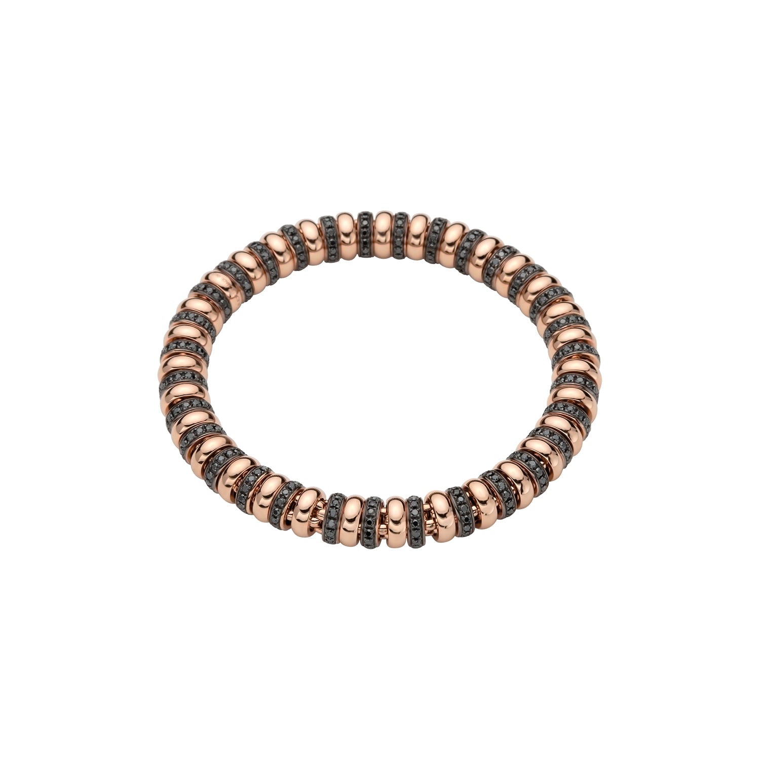 FOPE ICONE 18K Gold Flex’it Bracelet with Black Diamond Rondels - Jackson Hole Jewelry Company