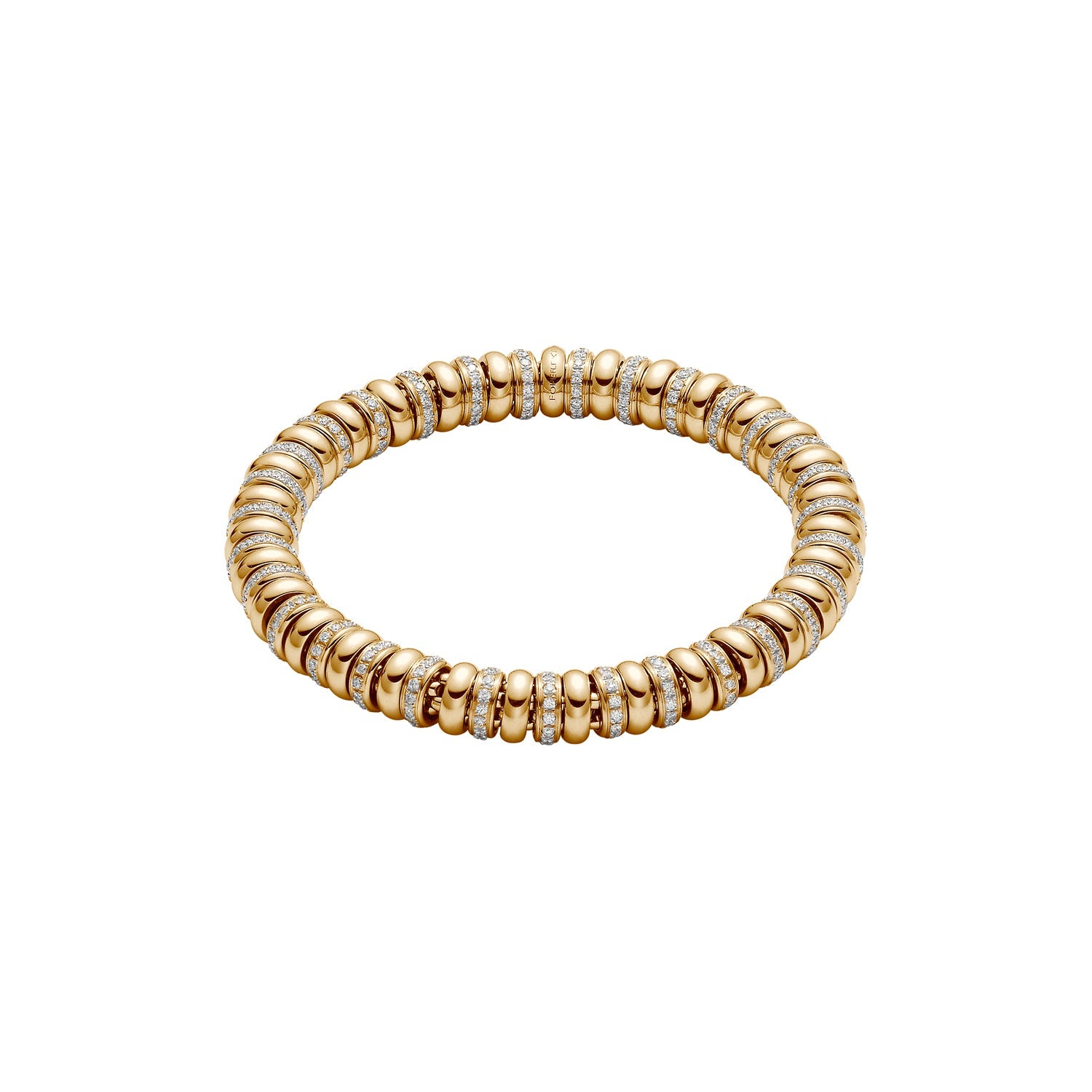 FOPE ICONE 18K Gold Flex’it Bracelet with White Diamond Rondels - Jackson Hole Jewelry Company