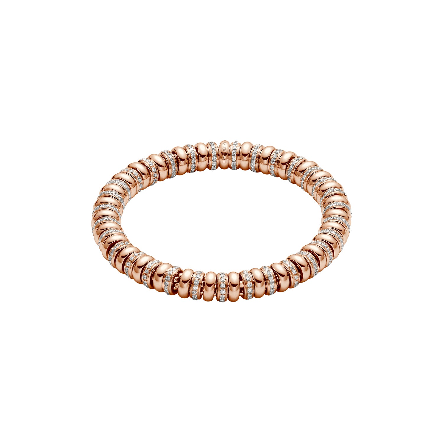 FOPE ICONE 18K Gold Flex’it Bracelet with White Diamond Rondels - Jackson Hole Jewelry Company