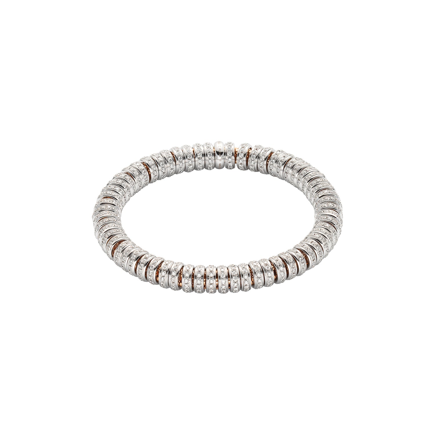 FOPE ICONE 18K Gold Flex’it Bracelet with White Diamond Pavé Rondels - Jackson Hole Jewelry Company