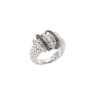 FOPE SOLO 18K Gold Ring with White & Black Diamond Pavé Rondels - 0.73 carats - Jackson Hole Jewelry Company