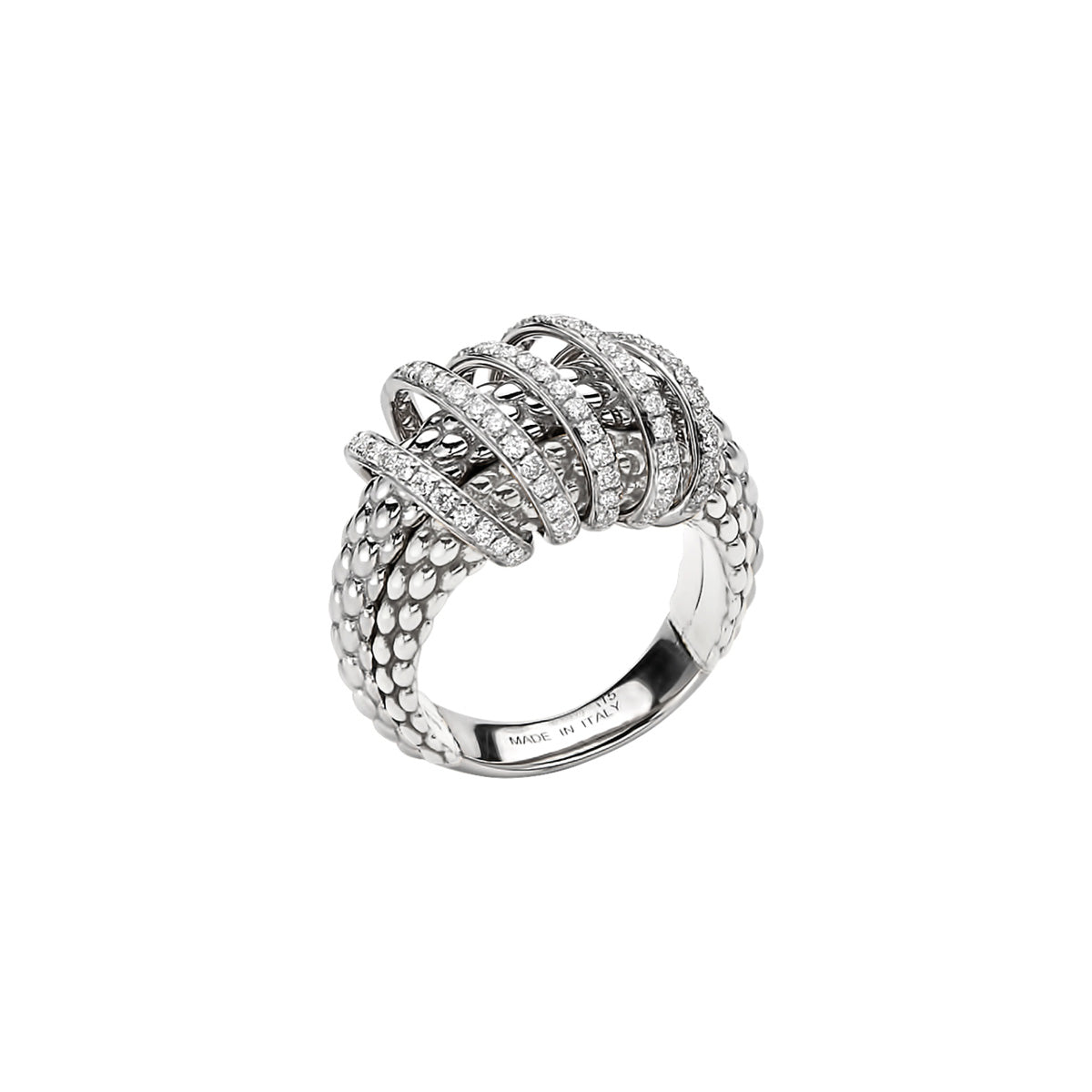 FOPE SOLO 18K Gold Ring with White Diamond Pavé - 0.70 carats - Jackson Hole Jewelry Company