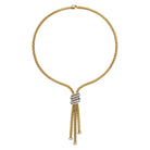 FOPE SOLO 18K Yellow Gold Necklace with White Diamond Pavé Rondels 1.63 carats - Jackson Hole Jewelry Company