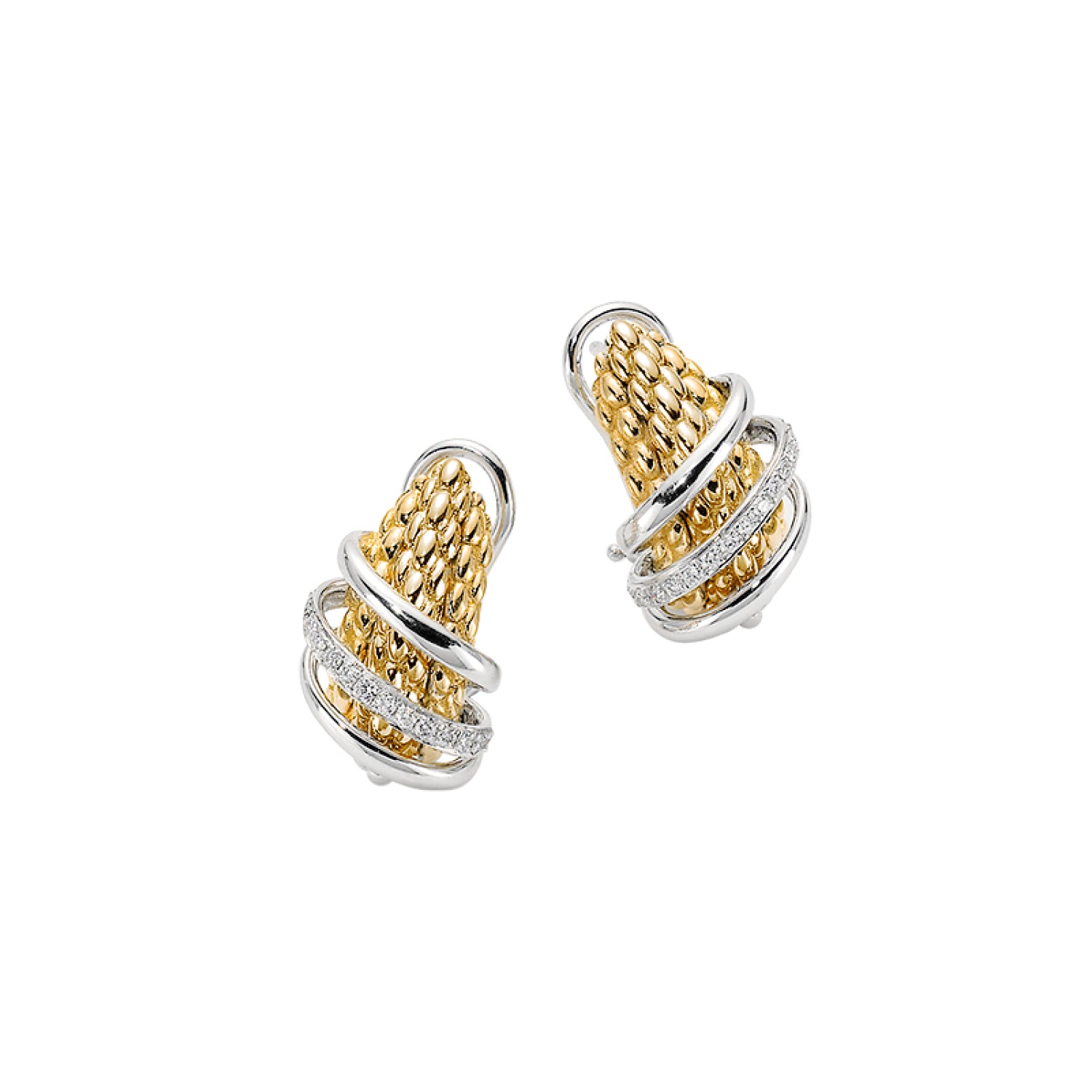 FOPE SOLO 18K Gold Earrings with White Diamonds - 0.30 carats - Jackson Hole Jewelry Company
