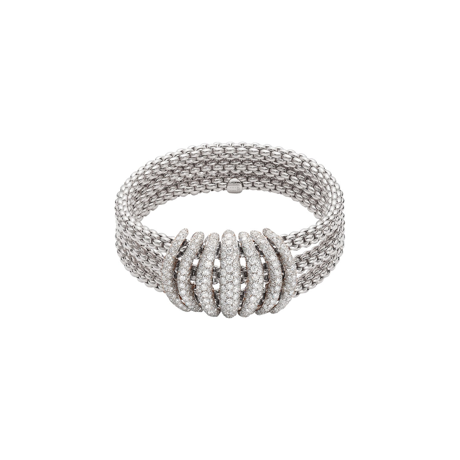 FOPE MIALUCE 18K Gold Flex’it Bracelet with White Diamond Pavé - 5.38 carats - Jackson Hole Jewelry Company