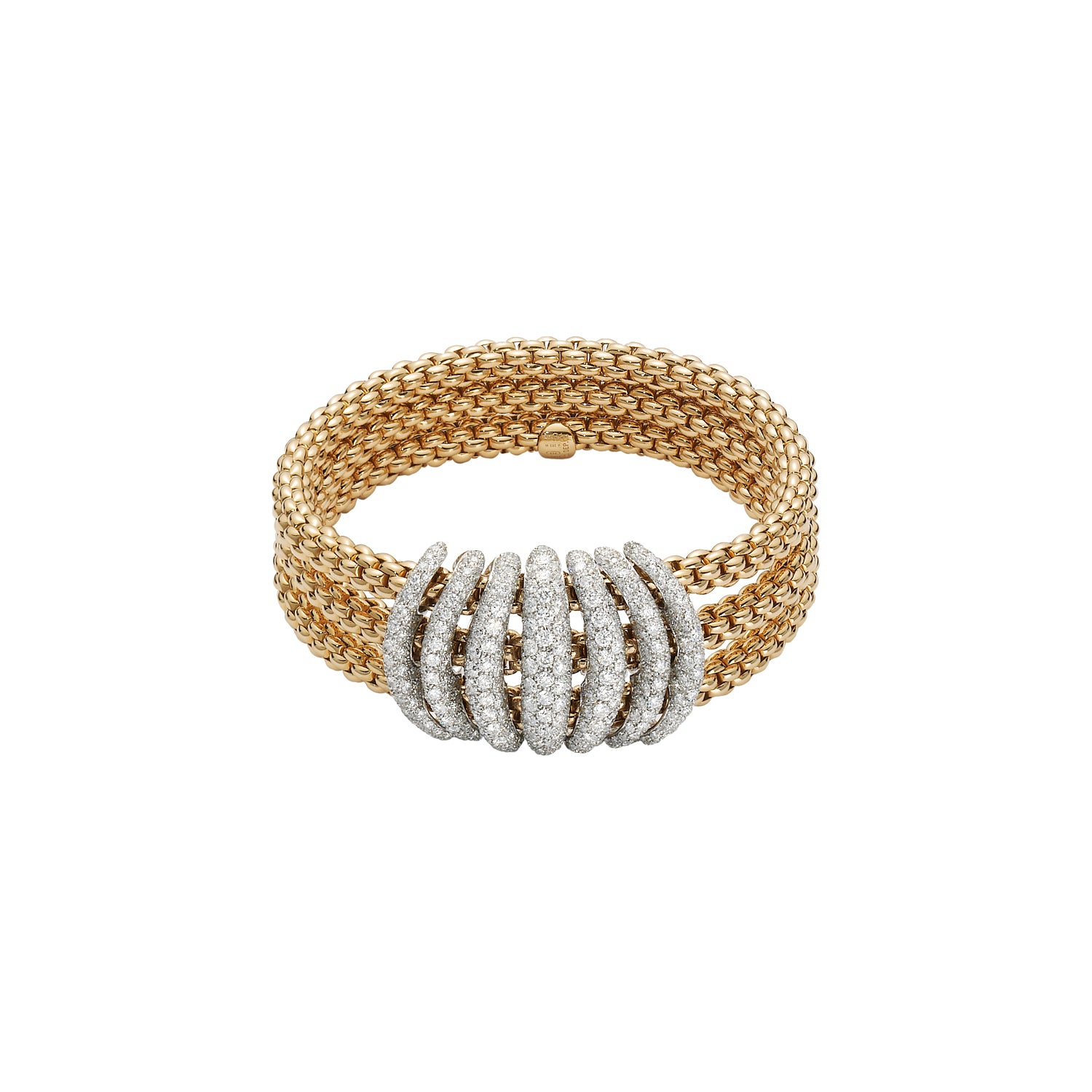 FOPE MIALUCE 18K Gold Flex’it Bracelet with White Diamond Pavé - 5.38 carats - Jackson Hole Jewelry Company