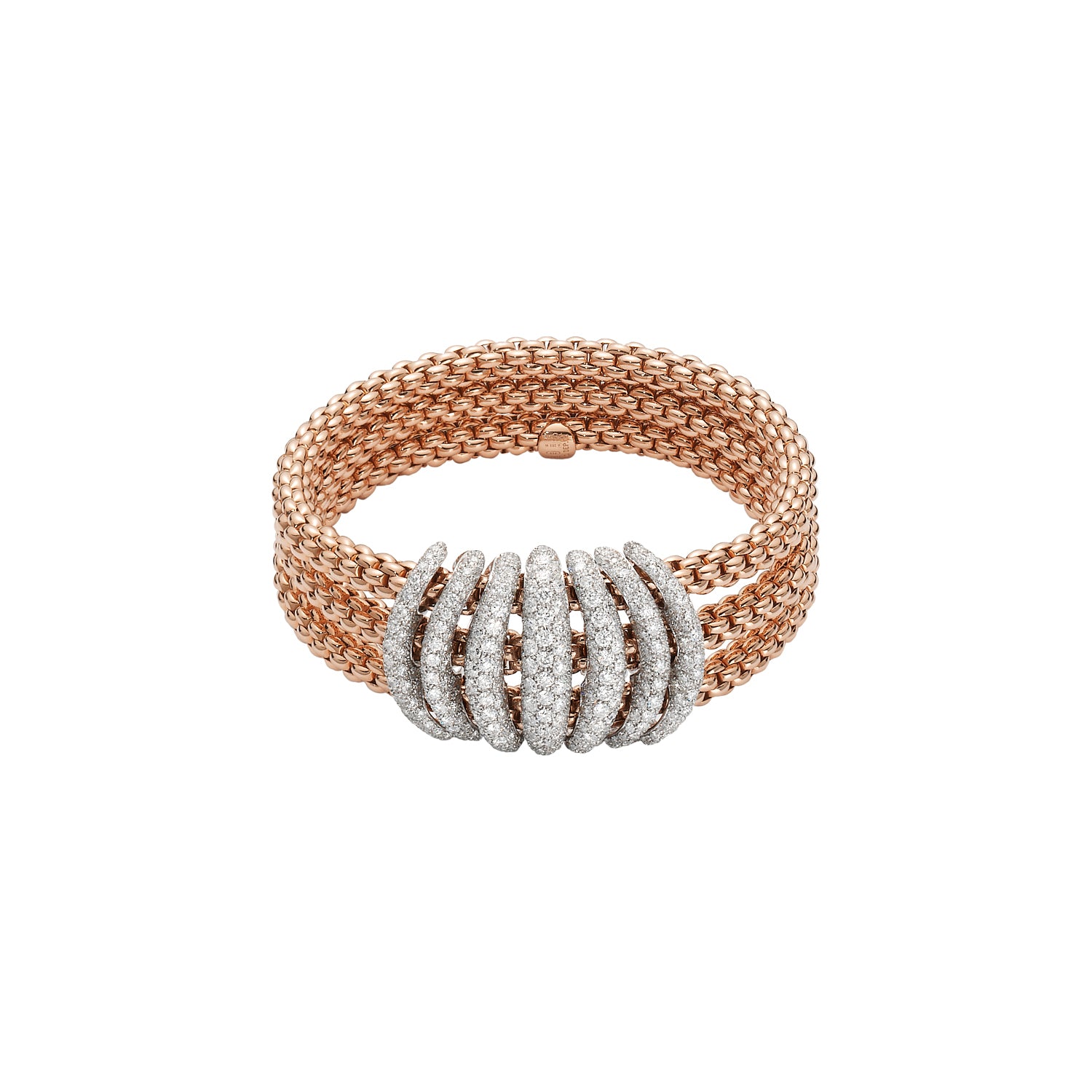 FOPE MIALUCE 18K Gold Flex’it Bracelet with White Diamond Pavé - 5.38 carats - Jackson Hole Jewelry Company
