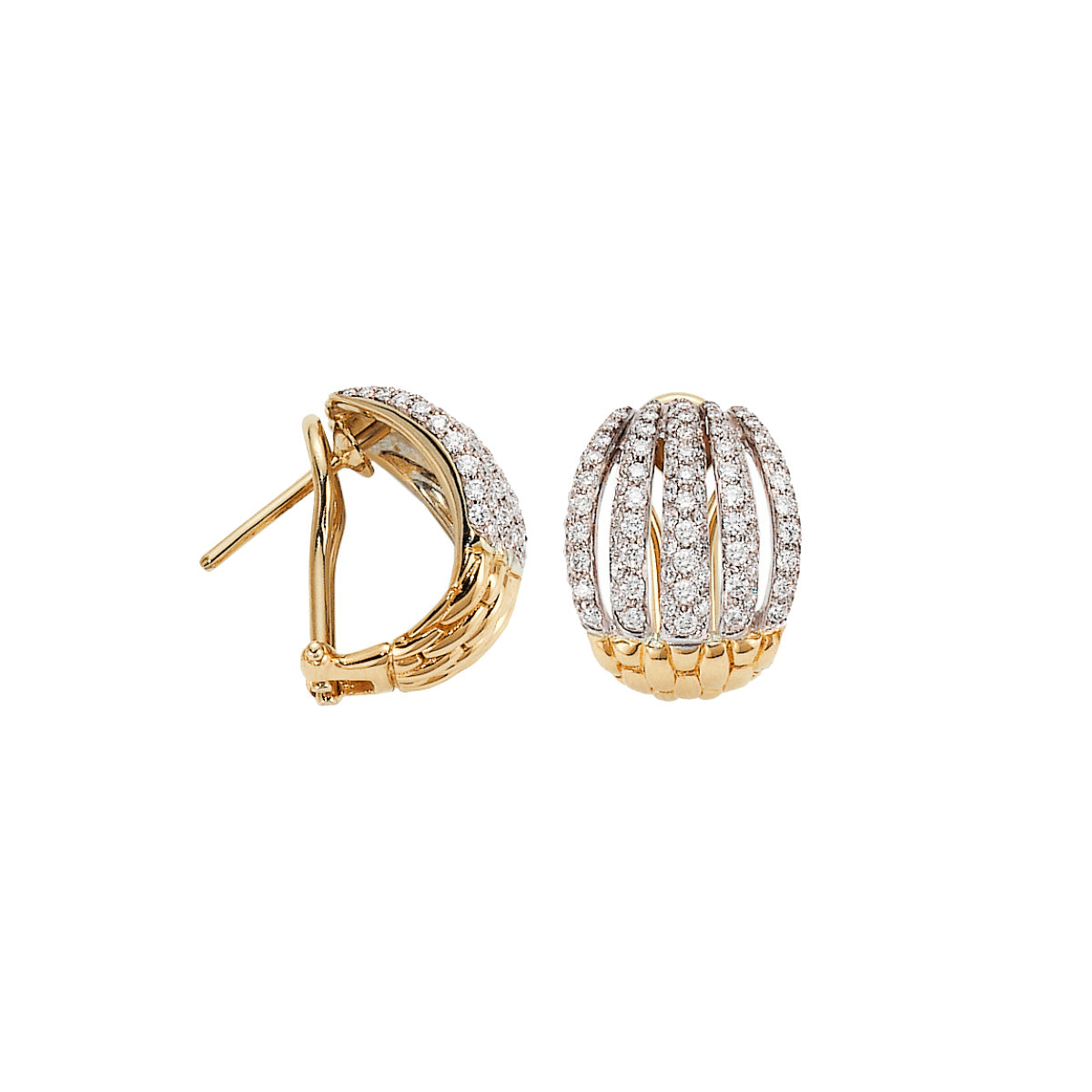 FOPE MIALUCE 18K Gold Earrings with White Diamond Pavé - 1.33 carats - Jackson Hole Jewelry Company