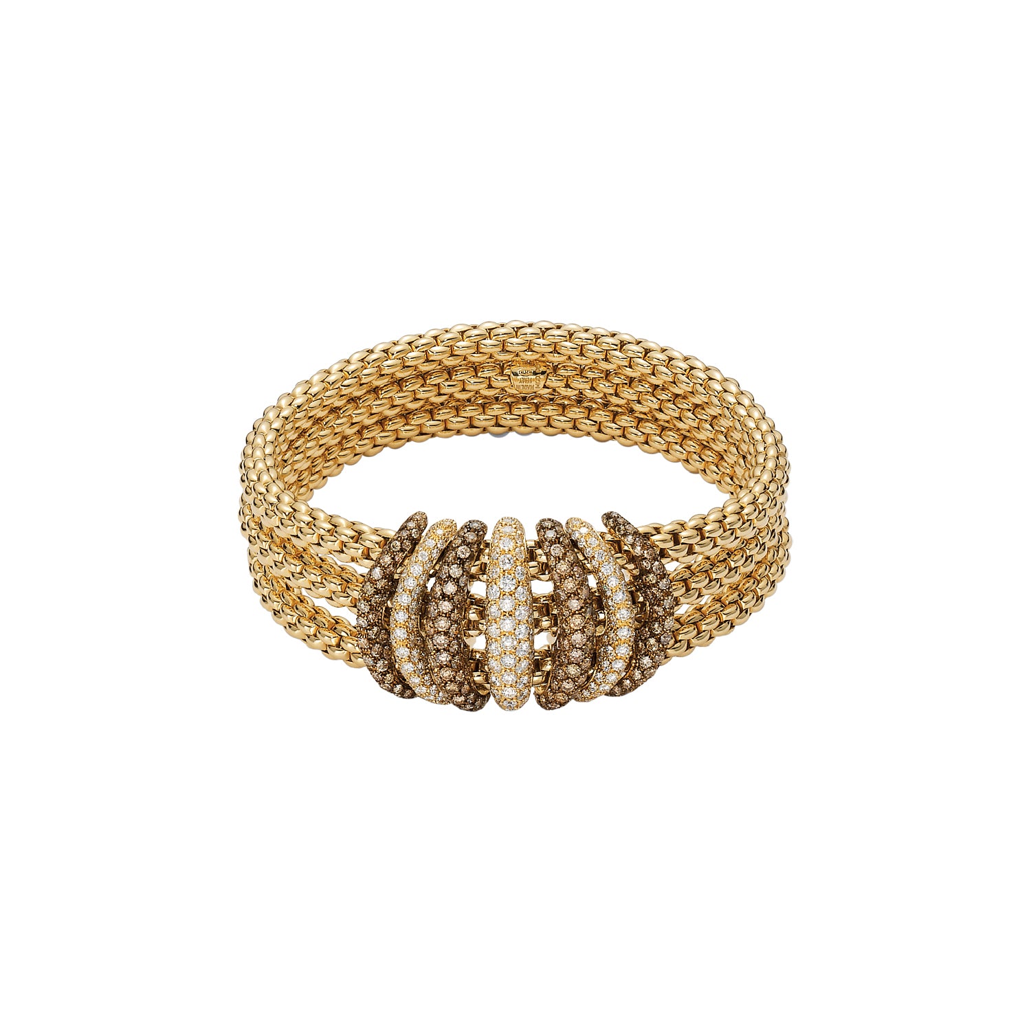 FOPE MIALUCE 18K Gold Flex’it Bracelet with White Diamond Pavé - 5.64 carats - Jackson Hole Jewelry Company