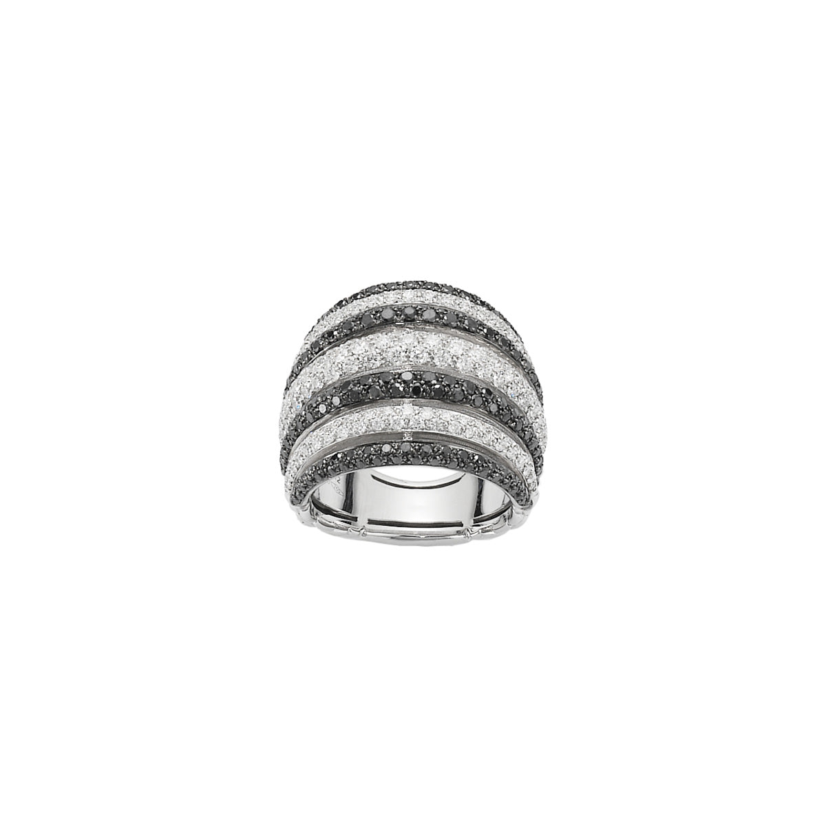 FOPE MIALUCE 18K Gold Flex'it Ring with White & Black Diamond Pavé - 2.37 carats - Jackson Hole Jewelry Company