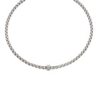 FOPE EKA 18K White Gold Necklace with White Diamond Pavé Rondel - 0.53 carats - Jackson Hole Jewelry Company