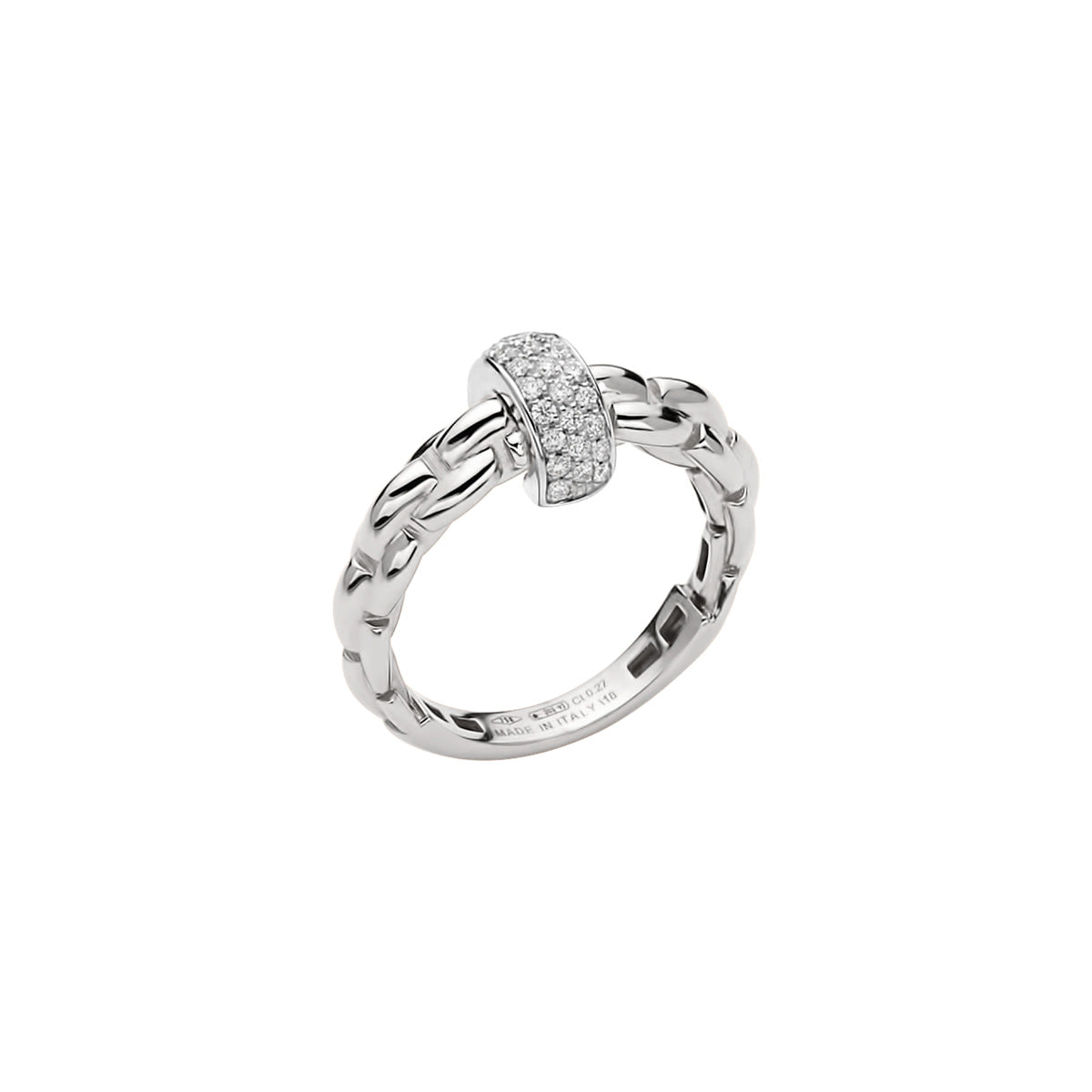 FOPE EKA 18K Gold Ring with White Diamond Pavé - 0.22 carats - Jackson Hole Jewelry Company