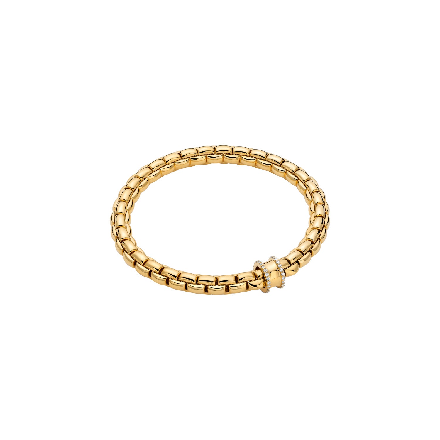 FOPE EKA 18K Gold Bracelet with White Diamonds - 0.21 carats - Jackson Hole Jewelry Company