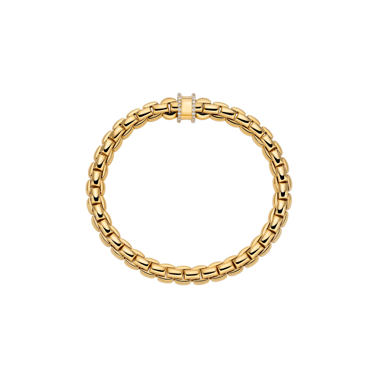 FOPE EKA 18K Gold Bracelet with White Diamonds - 0.21 carats - Jackson Hole Jewelry Company