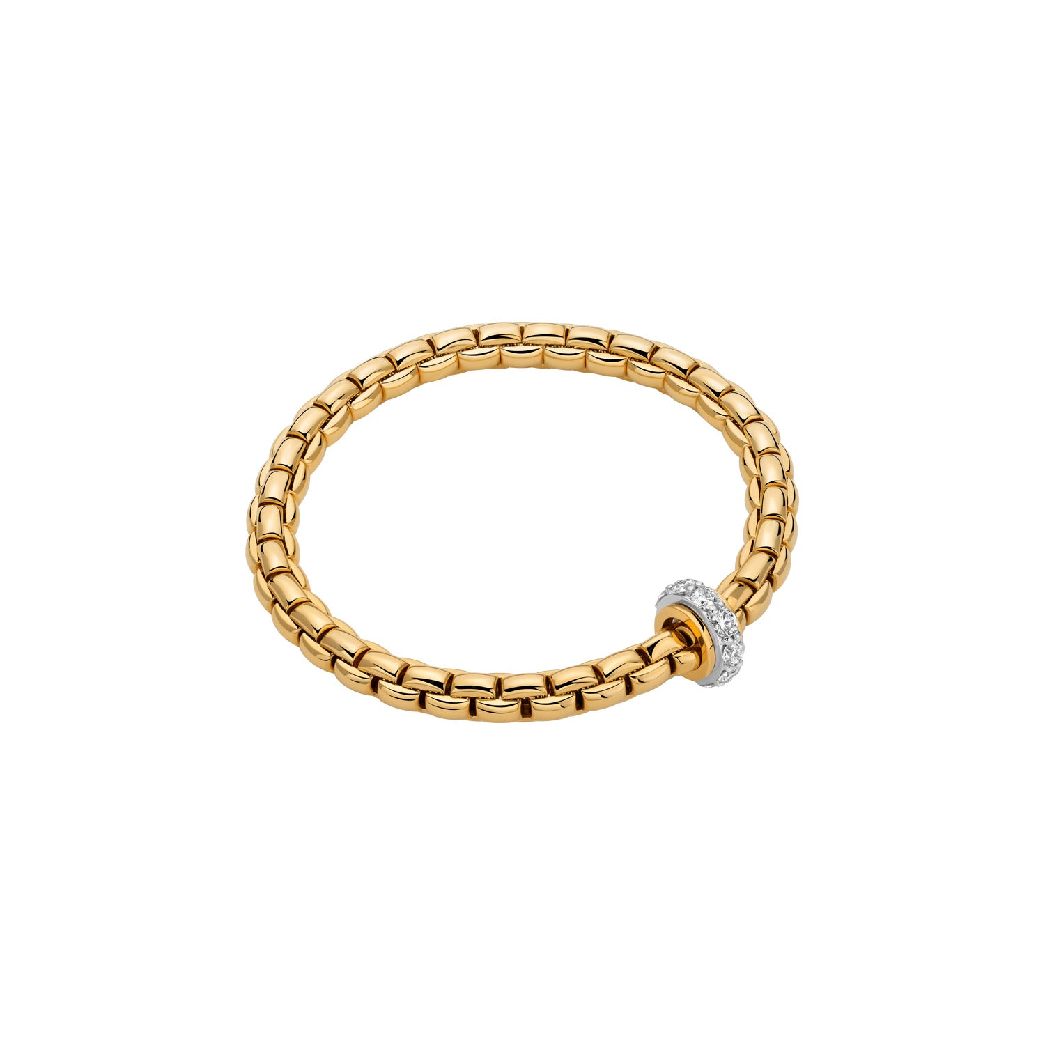 FOPE EKA 18K Gold Bracelet with White Diamonds - 1.22 carats - Jackson Hole Jewelry Company