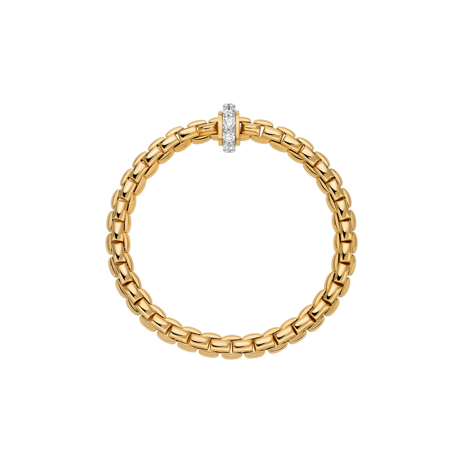 FOPE EKA 18K Gold Bracelet with White Diamonds - 1.22 carats - Jackson Hole Jewelry Company