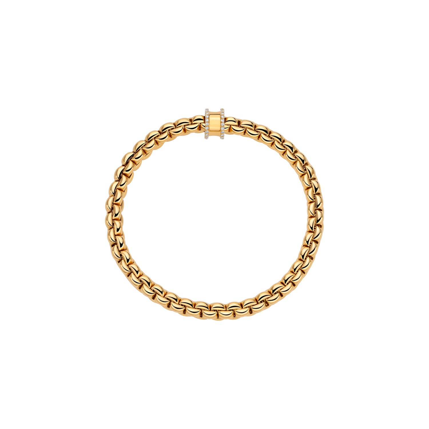 FOPE EKA 18K Gold Bracelet with White Diamonds - 0.17 carats - Jackson Hole Jewelry Company