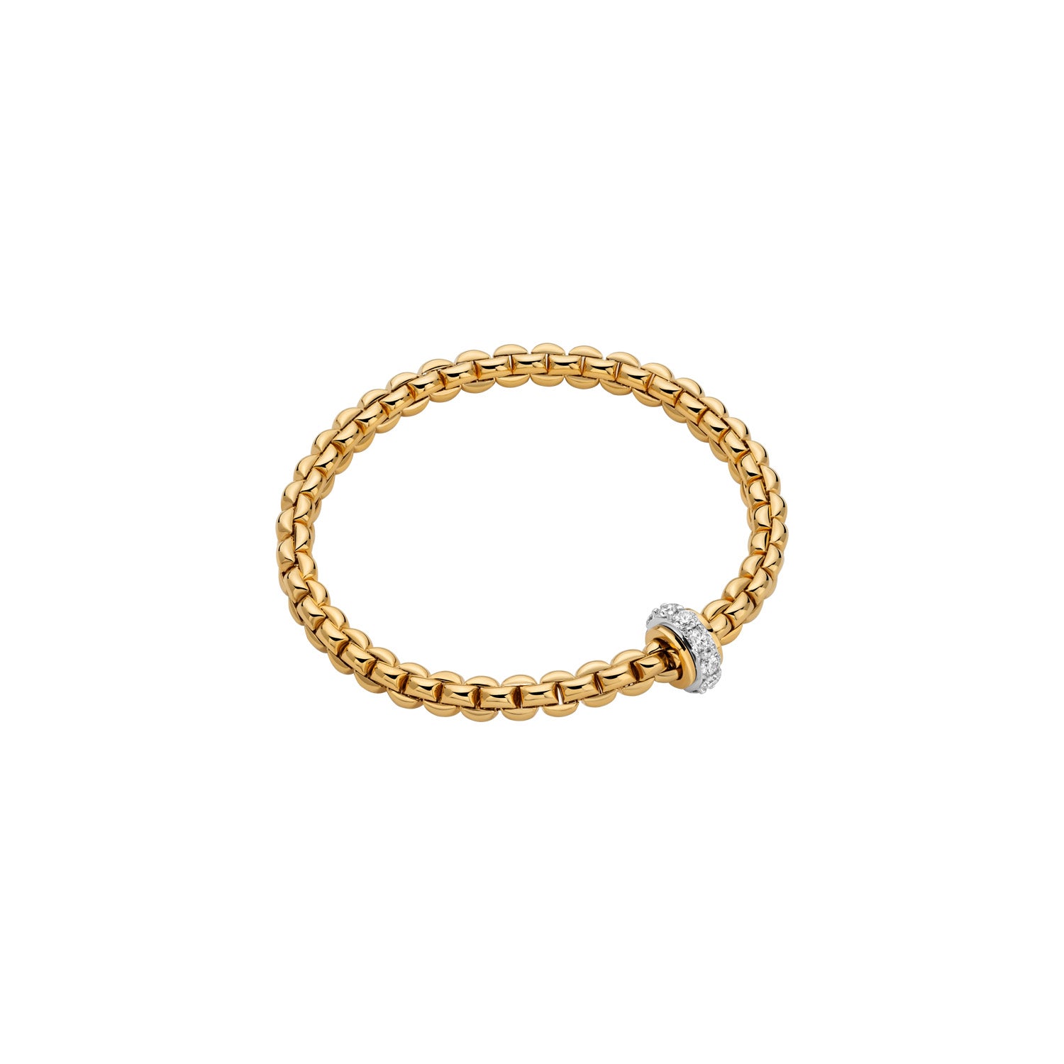 FOPE EKA 18K Gold Bracelet with White Diamonds - 0.89 carats - Jackson Hole Jewelry Company