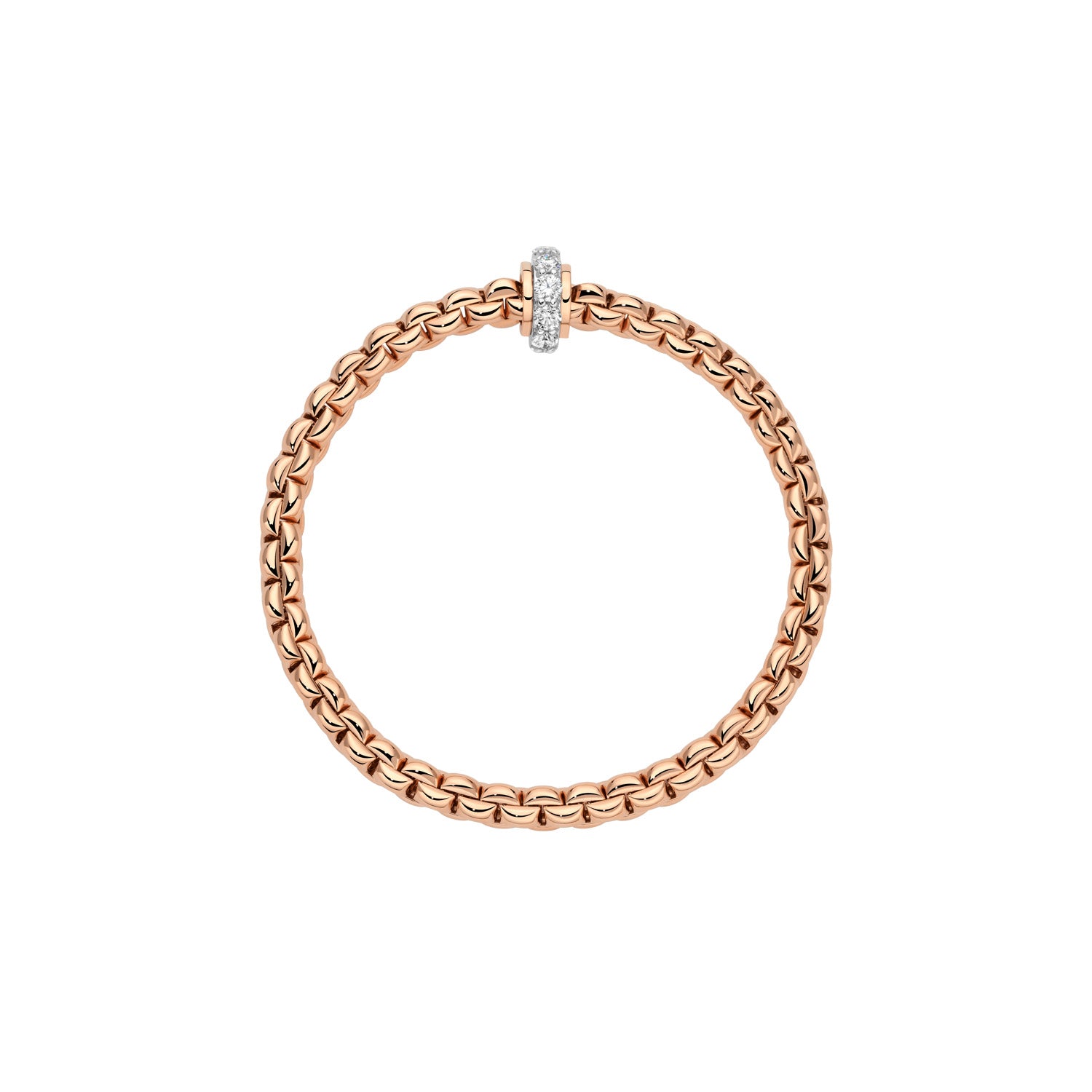 FOPE EKA 18K Gold Bracelet with White Diamonds - 0.89 carats - Jackson Hole Jewelry Company