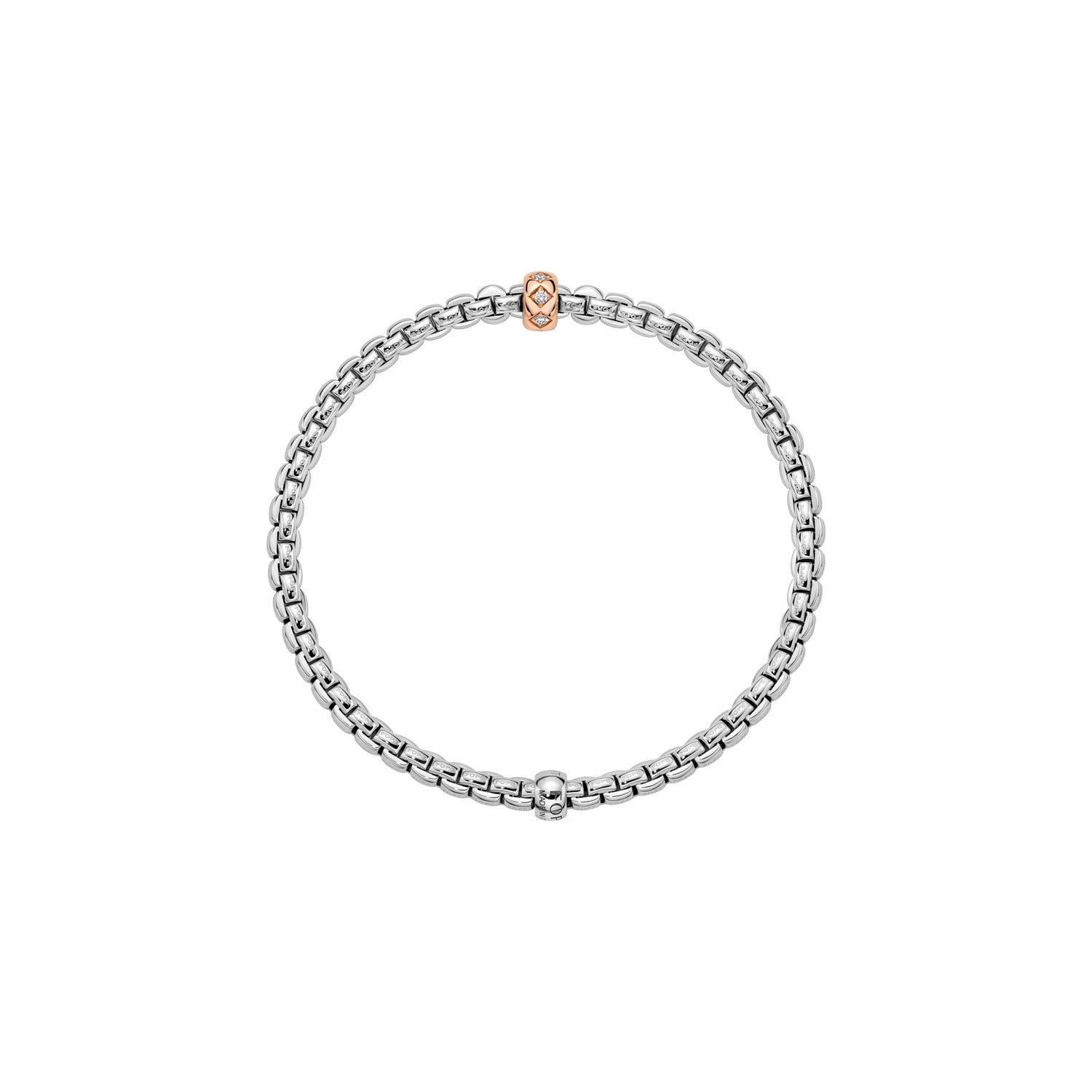 FOPE EKA 18K Gold Flex'it Bracelet with Rhombus-Set Diamonds - 0.12 carats - Jackson Hole Jewelry Company