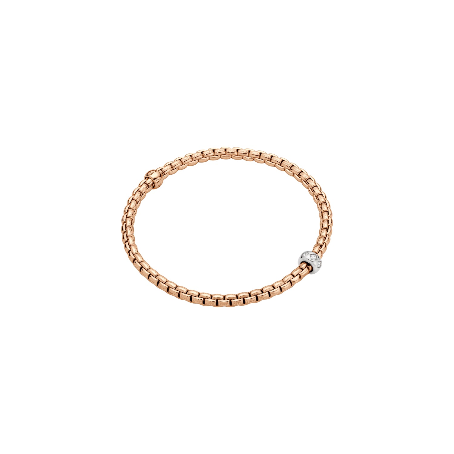 FOPE EKA 18K Gold Flex'it Bracelet with Rhombus-Set Diamonds - 0.12 carats - Jackson Hole Jewelry Company