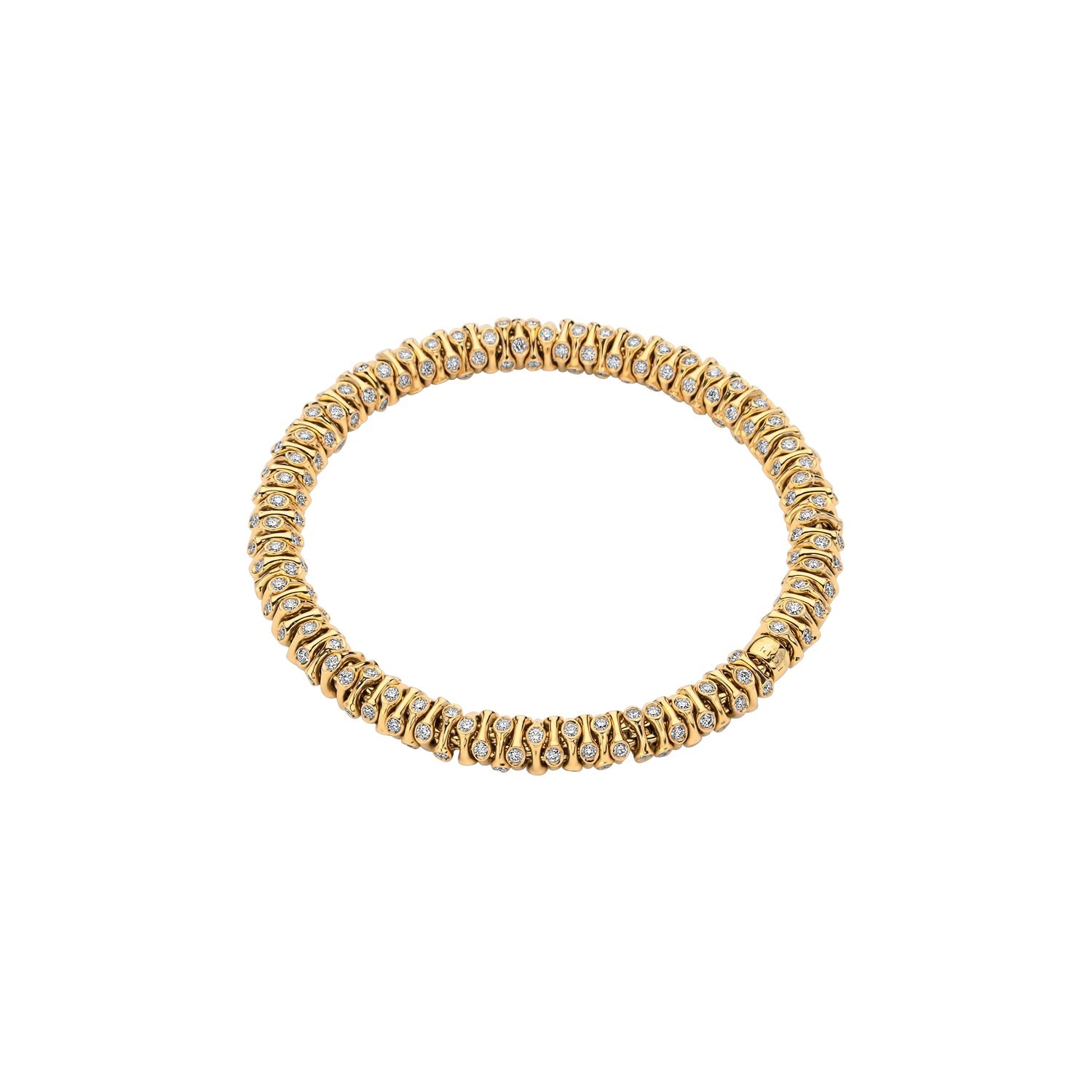 FOPE PRIMA 18K Gold Flex’it Bracelet with White Diamonds - Jackson Hole Jewelry Company