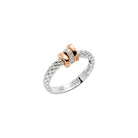 FOPE PRIMA 18K Gold Ring with Gold & White Diamond Set Rondels - 0.05 carats - Jackson Hole Jewelry Company